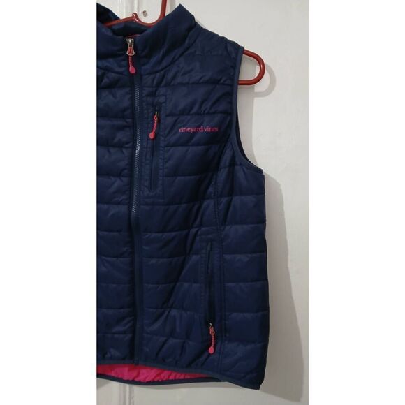 Vineyard vines womens medium blue pink packable lightweight quilted vest - Picture 2 of 10